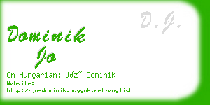 dominik jo business card